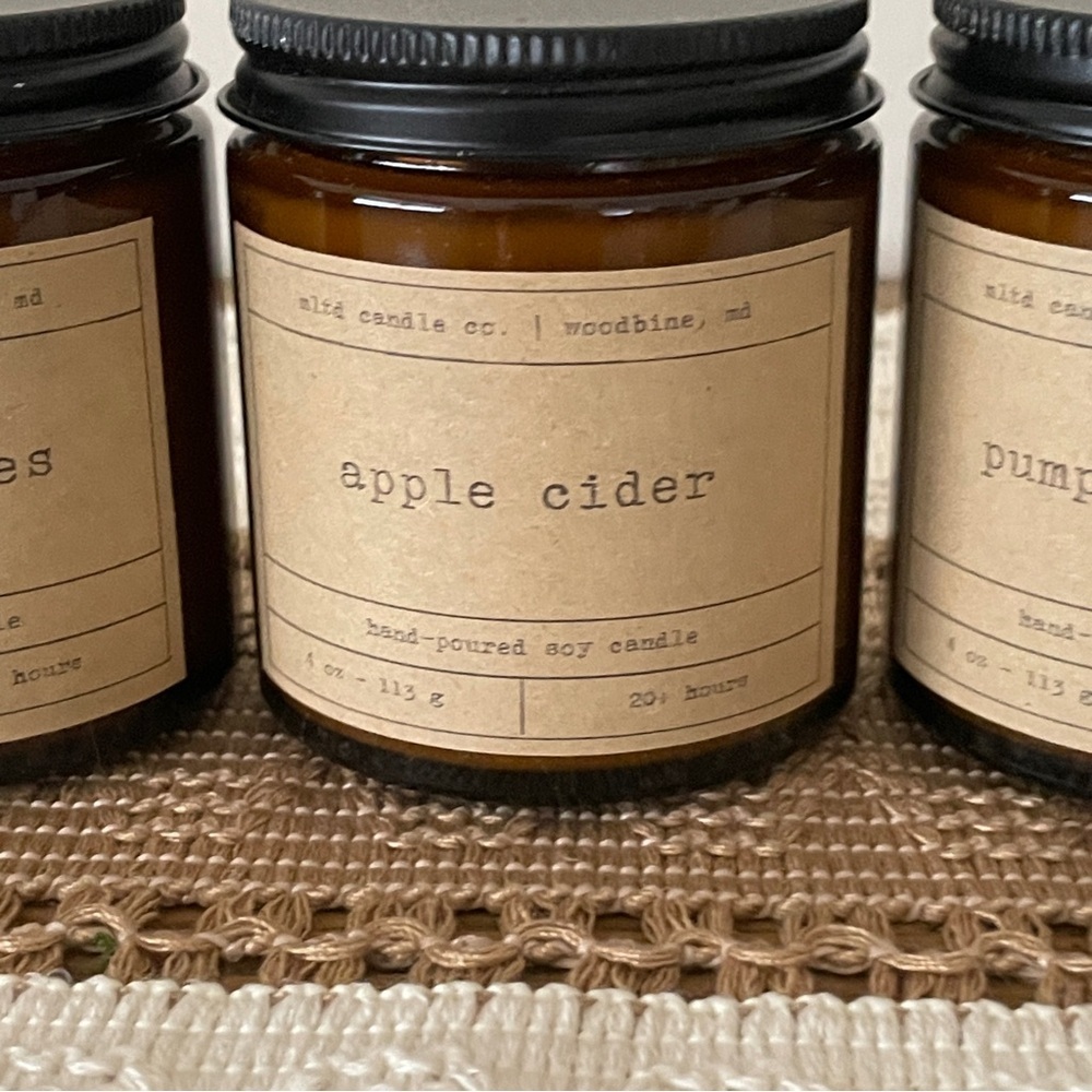 Mltd Candle Company.Mini Candle Set Autumn Apple Cider Pumpkin Spice Hocus Pocus - Picture 5 of 9